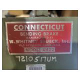 Connecticut Bending Brake (587576) Untested/As Is