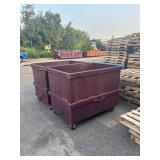 Two Heavy Duty Waste Containers (587676) Rear Load On Wheels and Without Lids