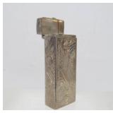 Ornate Antique Etched Sterling Silver Match Holder