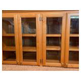 Wood and Glass 4-Door Display Cabinet with Shelves