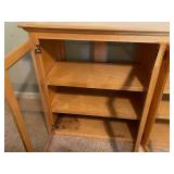 Wood and Glass 4-Door Display Cabinet with Shelves