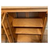 Wood and Glass 4-Door Display Cabinet with Shelves