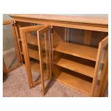Wood and Glass 4-Door Display Cabinet with Shelves