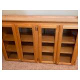 Wood and Glass 4-Door Display Cabinet with Shelves