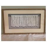 Framed Macrame Wall Art with Wooden Frame