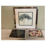 Set of 3 Framed Art Prints and Collages