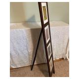 Tall Multi-Panel Wood Frame with 4 Abstract Art Prints