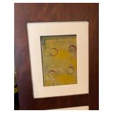 Tall Multi-Panel Wood Frame with 4 Abstract Art Prints
