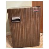 Vintage Samsung Compact Refrigerator with Wood Grain Finish