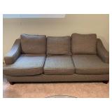 Used 3-Seat Gray Fabric Sofa with Removable Cushions