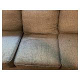 Used 3-Seat Gray Fabric Sofa with Removable Cushions