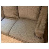 Used 3-Seat Gray Fabric Sofa with Removable Cushions