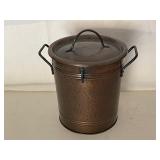 Collection of Kitchen Items Including Hammered Metal Ice Bucket, Glass Vase, and Bodum Electric Teapot