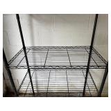 Black Metal 4-Tier Wire Storage Shelf Unit