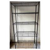 5-Tier Black Metal Wire Storage Shelving Unit