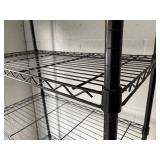 5-Tier Black Metal Wire Storage Shelving Unit