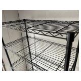 5-Tier Black Metal Wire Storage Shelving Unit