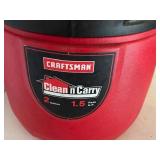 2 Wet/Dry Shop Vacuums - Craftsman Clean n Carry & Stinger with Accessories