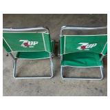 Pair of Vintage 7UP Folding Canvas Chairs