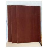 Set of 3 Wood Grain Room Divider Panels