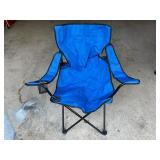 Set of 2 Folding Camp Chairs with Cup Holders
