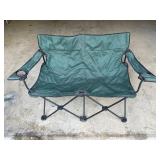 Set of 2 Folding Camp Chairs with Cup Holders