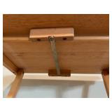 Wooden Folding TV Tray and Vintage 3-Leg Stool Set