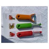 Kitchen Tool Collection with Peeler Set, Tray, Potato Ricer, and Apple Peeler