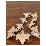 Vintage Mexico 925 Sterling Silver and Gold Tone Grape Leaf Bracelet