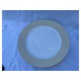 Set of 6 Dinner Plates, 5 Drip Glaze Mugs, and 4 Ceramic Measuring Bowls