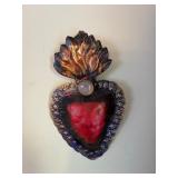 Eclectic Art and Decor Collection with Wall Plaque, Sculptures, Matches, and Vases