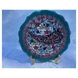 Set of 2 Hand-Painted Decorative Plates: Talavera and Turkish Style