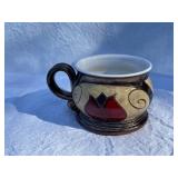 Frankoma Red Art Pottery Vase and Vintage Handled Mug Set