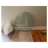 Modern Round Glass Top Accent Table with Metal Base