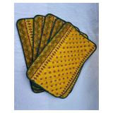 Ceramic Kitchenware Collection: Bread Loaf Pans, Square Plates with Stand, Vintage Brown Mixing Bowl with Lid, and Quilted Placemats