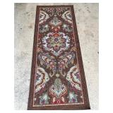 Decorative Patterned Runner Rug with Multicolor Design
