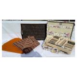 Lago di Como Flatware Set with Decorative Case, Serving Tray, Placemats, and Striped Table Linens