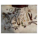 Collection of Beaded and Handmade Costume Jewelry Necklaces and Bracelets