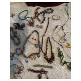 Collection of Beaded and Handmade Costume Jewelry Necklaces and Bracelets
