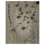 Collection of Colorful Costume Jewelry Necklaces, Bracelets, and Rings