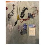 Collection of Costume Jewelry and Organza Gift Pouches
