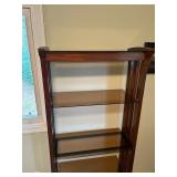 Wood and Glass Display Shelf Unit with Four Shelves