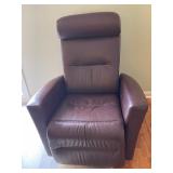 Himolla Brown Leather Recliner Chair with High Back