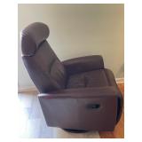 Himolla Brown Leather Recliner Chair with High Back