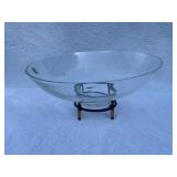 Collection of Woven Lidded Basket, Glass Bowl with Stand, Decorative Figurines and Trinkets