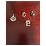 Collection of 4 Silver Jewelry Pieces - Pendants and Ring