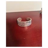 Set of 2 Artistic Cuff Bracelets - Sterling Silver and Mixed Gemstone