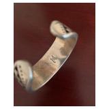 Set of 2 Artistic Cuff Bracelets - Sterling Silver and Mixed Gemstone