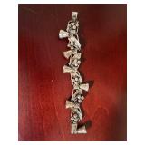 Collection of 5 Vintage Silver Jewelry Pieces including Bracelet, Bangle, Necklace, Ring, and Pendant