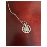 Sterling Silver Jewelry Set: Compass Pendant Necklace, Band Ring, and Celtic Cross Pendant